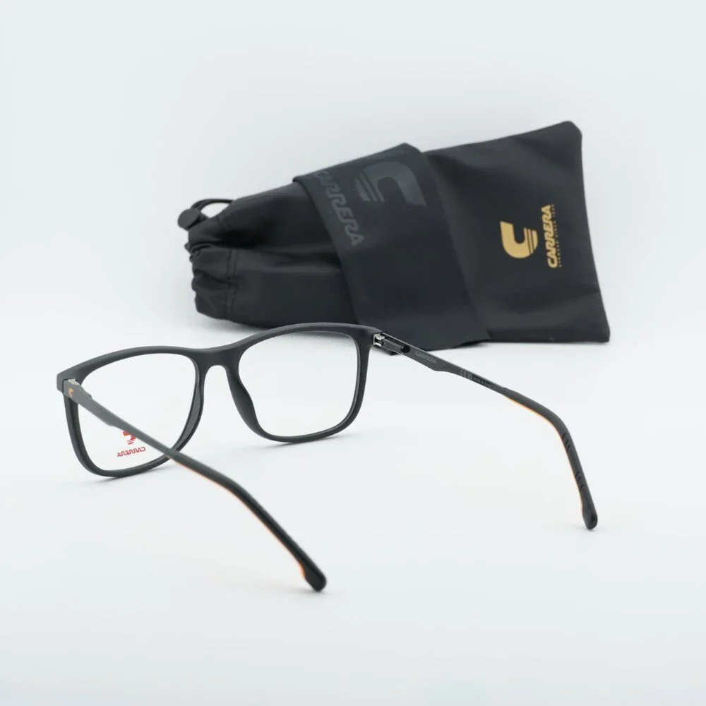 Carrera CARRERA2045T 08LZ 00 Junior Eyeglasses Black/Orange Square Frame